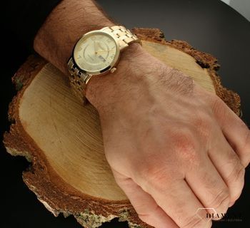 Zegarek męski Bruno Calvani na złotej bransolecie BC820 GOLD. Cała kolekcja Bruno Calvani charakteryzuje się oryginalnością i elegancją. Spośród wielu zegarków męskich jak i damskich wybrać można czasomierz, który z pewnością (1).jpg